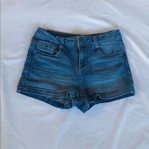 Dark blue jean shorts
